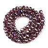 Electroplate Glass Beads Strands EGLA-A044-T6mm-B13-3