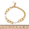 304 Stainless Steel Cable & Cuban Link Chain Bracelets for Women BJEW-C089-07G-5