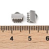304 Stainless Steel Ribbon Crimp Ends STAS-E471-05H-P-3