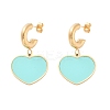 Ion Plating(IP) 304 Stainless Steel Heart Stud Earrings EJEW-A114-11G-01-1