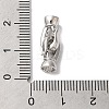 Brass Micro Pave Clear Cubic Zirconia Fold Over Clasps KK-H483-01P-3