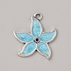Ocean Theme Alloy Enamel Pendants ENAM-CJC0022-14F-AS-1