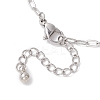 304 Stainless Steel Paperclip Chain Bracelets for Women BJEW-JB12535-4