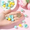 25Pcs 5 Styles Food Grade Eco-Friendly Silicone Focal Beads SIL-YW0001-96-3