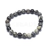 Natural Netstone Bead Stretch Bracelets BJEW-K212-B-021-7