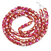 Electroplate Glass Beads Strands EGLA-N002-13-A15-2
