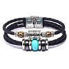 Leather Multi-strand Bracelets BJEW-F352-09P-04-1