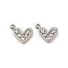 304 Stainless Steel Pendants STAS-L025-005P-01-1