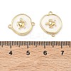 Ocean Brass Enamel Connector Charms KK-C251-05G-01B-3