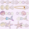 2 Bags 2 Styles Resin & Alloy Alligator Hair Clips AJEW-CY0001-39C-7