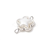 Alloy & ABS Plastic Imitation Pearl Star Connector Charms PALLOY-JF03871-5