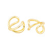 Rack Plating Brass Cuff Earrings for Women EJEW-P278-01G-2