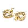Eco-Friendly Brass Micro Pave Cubic Zirconia Pendants KK-M246-21G-2