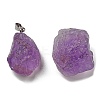 Raw Rough Natural Amethyst Pendants G-M405-02P-05-1