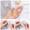 24Pcs 4 Style Alloy Napkin Rings and Plastic Rhinestone with Polyester Napkin Holder Adornment AJEW-AR0001-16-3
