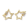 Brass Micro Pave Cubic Zirconia Screw Carabiner Lock Charms X-ZIRC-G160-13G-2