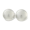 Non-Tarnish Flat Round 304 Stainless Steel Stud Earrings for Women EJEW-G400-34P-2