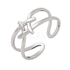 304 Stainless Steel Open Cuff Rings for Women RJEW-A079-04B-P-4