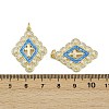 Brass Micro Pave Cubic Zirconia Enamel Pendants KK-L249-05G-3