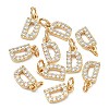 SHEGRACE Brass Micro Pave Clear Cubic Zirconia Pendants XGRQ29380-394G-D-1