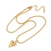 304 Stainless Steel Heart Pendant Necklaces for Women LS-NJEW-Z072-04G-2