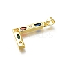 Brass Micro Pave Clear Cubic Zirconia Pendants KK-G521-01G-L-01-2