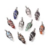 Natural & Synthetic Mixed Gemstone Pointed Pendants G-C051-01-1