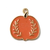 Thanksgiving Day Golden Tone Alloy Enamel Pendants ENAM-M002-01D-G-1