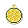 304 Stainless Steel Fruit Enamel Pendants STAS-G362-04G-03-1