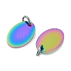 Ion Plating(IP) 304 Stainless Steel Stamping Blank Tag Charms LS-STAS-I311-34RC-3