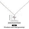 1Pc Brass Micro Pave Clear Cubic Zirconia Crown Cross Pendant Necklaces NJEW-LP0003-84P-2