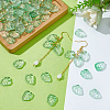 100Pcs Autumn Theme Two-Tone Transparent Glass Charms GLAA-PH0003-84B-4