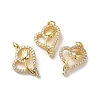 Rack Plating Brass Cubic Zirconia Pendants KK-D074-14G-2