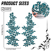 Flower Polyester Embroidery Lace Appliques DIY-WH20011-03B-2