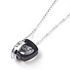 304 Stainless Steel Pendant Necklaces NJEW-L155-02-3