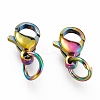 Ion Plating(IP) 304 Stainless Steel Lobster Claw Clasps STAS-G240-01A-C-2