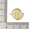 Brass Pave Clear Cubic Zirconia Saint Benedict Connector Charms KK-M101-07G-3