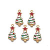Rack Plating Alloy Enamel Pendants LS-X-ENAM-N055-148B-1