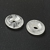 Natural Quartz Crystal Rock Crystal Donut/Pi Disc Charms G-G142-01W-2