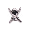 Alloy Skull Cabochons MRMJ-WH0078-03-2