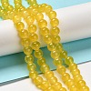 Baking Paint Imitation Jade Glass Round Bead Strands DGLA-Q021-8mm-30-1