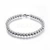 Tarnish Resistant 304 Stainless Steel Beaded Bracelets BJEW-G544-31P-1