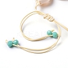 Adjustable Braided Bead Bracelets BJEW-JB05310-M-4
