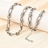 304 Stainless Steel Oval Infinity Link Chain Necklaces for Women Men NJEW-K249-20C-P-1