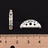 Silver Color Plated Hexagon Brass Grade A Rhinestone Bridge Spacers X-RB-H239-19x8mm-S-4