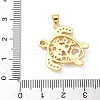 Brass Micro Pave Cubic Zirconia Pendants KK-D426-05G-3