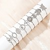 304 Stainless Steel Link Bracelets for Women BJEW-H208-01P-1