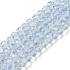 Transparent Baking Paint Glass Beads Strands DGLA-A034-T6mm-D13-1