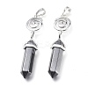 Synthetic Non-magnetic Hematite Pointed Big Pendants G-D0021-01P-14-3