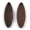 Natural Wenge Wood Pendants WOOD-T023-35-2